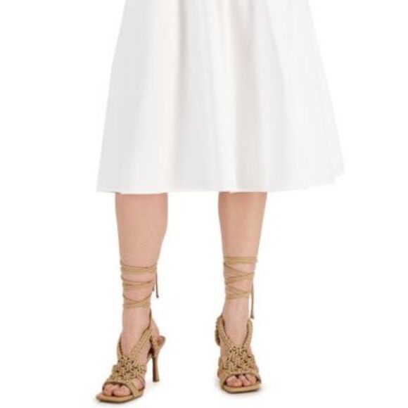 INC Womens Beige Strappy Woven Brayd Square Toe Stiletto Heeled Sandal 7 M - Picture 4 of 4